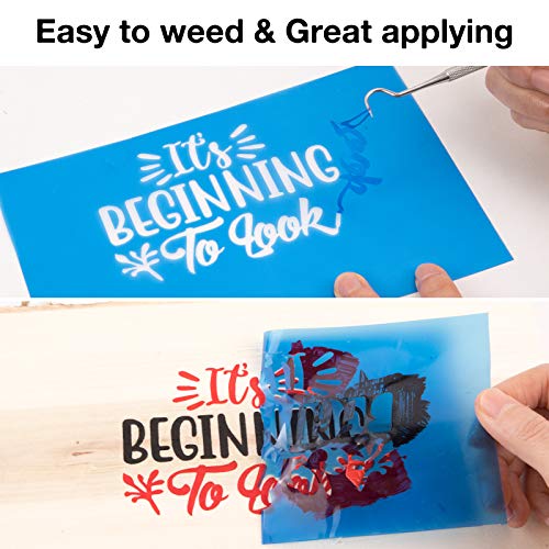 HTVRONT Stencil Vinyl 12” x 50 FT Light Blue Adhesive Stencil Vinyl