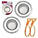 Philonext 2 Pcs Kitchen Sink Strainer with 2 Pcs FREE Hair Drain Clog Remover - Large Wide Rim 4.5