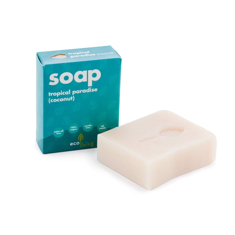 ecoLiving Handmade Bio Soap, Made in Uk- Vegan Soap that Lasts Months – Plastic Free Bar Artisan Soap- Natural & Biodegradable Washing Soap Bar – Pure Organic Hand Soaps