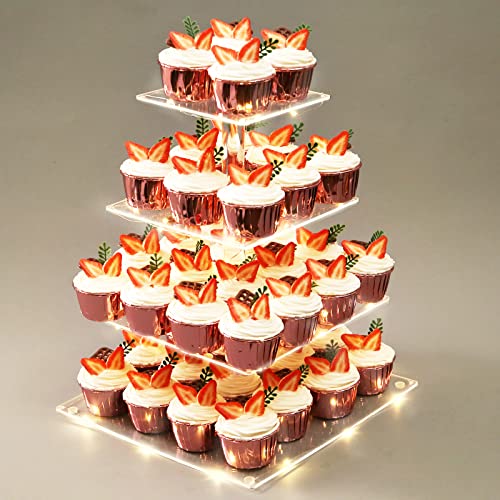 Yumhouse Cupcake Stand for 50 Cupcakes,4-Tier