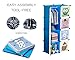MAGINELS Portable Kid Organizers and Storage Organizer Clothes Wardrobe Cube Closet MultiFuncation Bedroom Armoire Children Dresser Rack Blue Forest Animal 6 Cube &1 Hanging Section