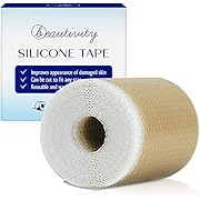 Beautivity Advanced Scar Removal Silicone Tape for Hypertrophic Scars and Keloids Caused by Surgery, Injury, Burns, C-Section and More, 1 Roll, 1.6” x 60”