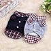 Voberry® Dog Cat Grid Sweater Puppy Warm T-Shirt Pet Clothes POLO Shirt Dog Coat (XL, Gray)