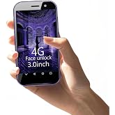 IBOZOU Mini Phone 4G Unlocked Smartphone 3.0" HD Android Face ID Dual Sim Quad Core 2600mAh Mini Premium Small Compact Mobile Student Pocket Cellphone, 3+32GB (Youth Purple)