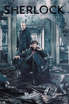 Sherlock - Destruction - Sit - BBC Fernsehserie Poster Plakat Druck - Größe 61x91,5 cm + 1 Ü-Poster der Grösse 61x91,5cm