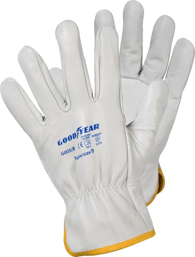 Goodyear Full Grain Leather Work Gloves Size 9