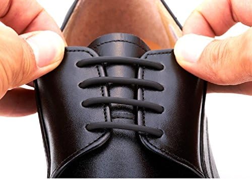 No-Tie Silicone Shoelaces (Narrow, Black)