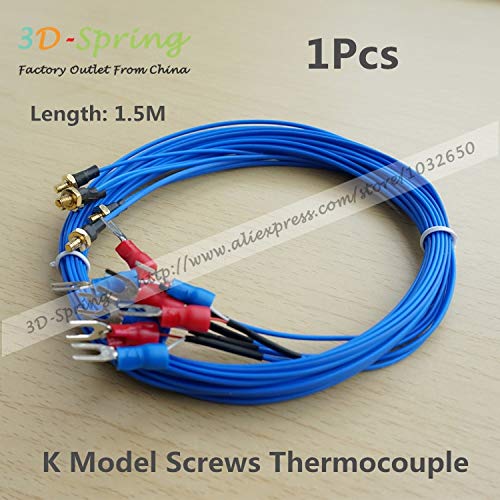 Laliva 3D Printer - 1Pcs 3D Printer K-Type Model M3/M4 Screw Thread thermocouple Temperature Length 1.5M Temperature Measuring Cable Sensor - (Size: M3 Screw Thread)