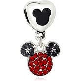 Red Mouse with Black Ears Charm Bead