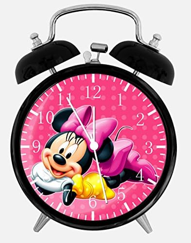 Disney Minnie Mouse Alarm Desk Clock 3.75" Home or Office Decor E123 Nice For Gift