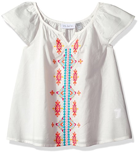 The Children's Place Big Girls' Short Sleeve Top, Simplywht 82024, M (7/8)