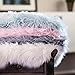 Chanasya Super Soft Faux Fur Fake Sheepskin Blue Sofa Couch Stool Casper Vanity Chair Cover Rug/Solid Shaggy Area Rugs for Living Bedroom Floor - Turquoise 2ftx3ft