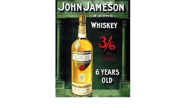 John Jameson e hijos whisky 6 años old vintage estilo acrílico ...
