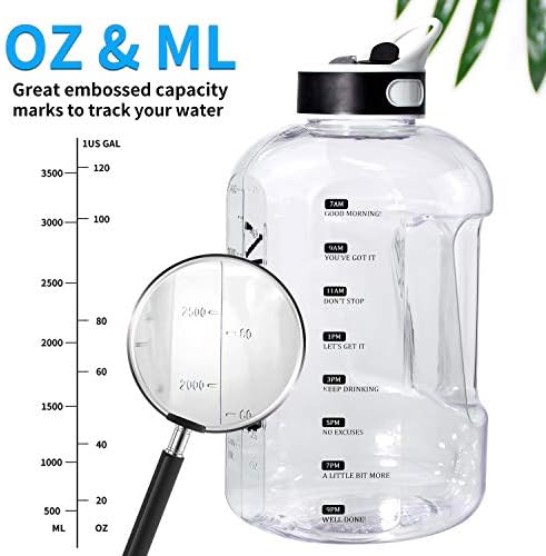 128OZ/1 Gallon Water Bottle with Straw Motivational Water Bottle with Time Marker, Large Water Bottle 128 Oz Water Bottle, Big Water Jug for Sports Water Bottles 6 514E%2B1oJDnL. AC
