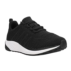 Propét Women's Tour Knit Sneaker, Black, 6.5