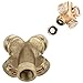 SYOOY 4 Hole Brass Spray Nozzle Misting Nozzles Garden Sprinklers Irrigation Fitting Water Connector 4 PCS
