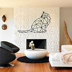 DEKADRON-Metal-Cat-Decoration-Metal-Wall-Art-Geometric-Cat-Art-Wall-Silhouette-Metal-Wall-Decor-Home-Decoration-Living-Room-Decor-18-W-x-12-H-45×30-cm