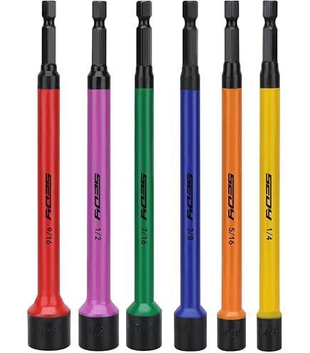 11-Piece Impact Magnetic Nut Driver Set – Strong Hold, Fits Impact Wrenches & Drills