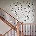 Dailinming PVC Wall Stickers 42 Vinyl Music Musical Notes Variety Pack Wall Decor Decal Sticker 70X50CM