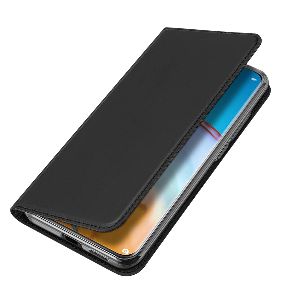BRAND SET H・le f・ Oppo Find X2 Lite Brieftasche Ledertasche Flip Case PU Leder+TPU Material Schutzh・le mit Klapphalter Funktion Kartenschlitz unsichtbarer Magnetverschluss(Schwarz)