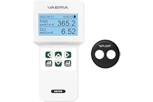 VABIRA VBR-Plant Quantum PAR Meter Full Spectrum.Show R,G,B PPFD Seperately.DLI Meter.Photosynthetically Active Radiation for Indoor and Outdoor Light