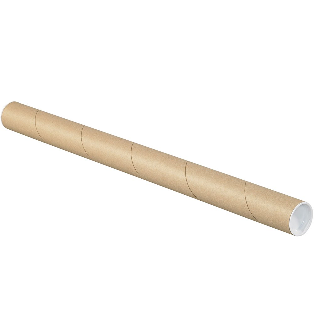Premium Kraft Cardboard Mailing Tubes 1.5x9 11/2 x 91.5 Opening