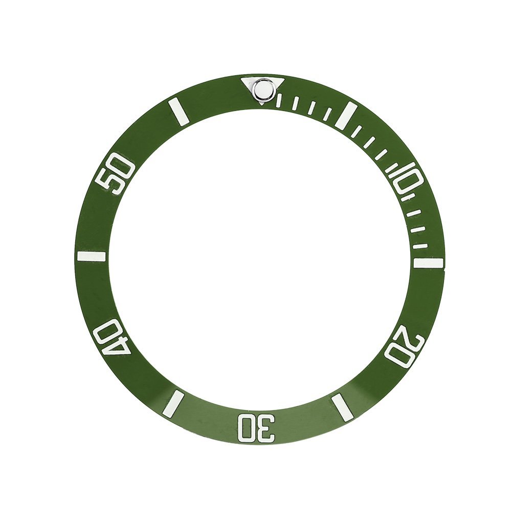Watch Replacement Parts, Wristwatch Plastic Material Loop Bezel Insert Ring(Green)