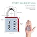 ORIA Combination Lock, 4 Digit Padlock, Gym or Travel Lock, with Water Proof & Plated Steel Material Design for School, Travel Baggage, Case, Sport Locker, Toolbox, Storage (Set of 2 Pack, Silver/Red)