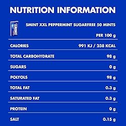Smint XXL Peppermint Sugarfree 50 Mints Tin