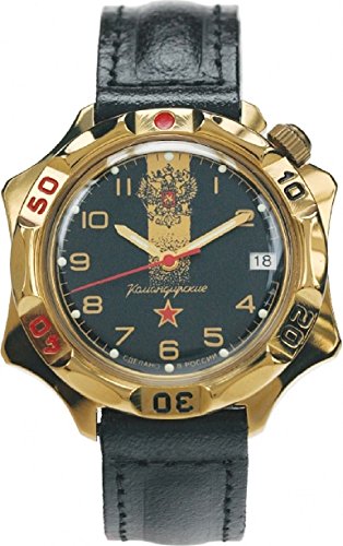 Vostok Komandirskie 539792 / 2414a Military Russian Special Forces Watch Black