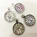 40 Pieces 8 Colors Pendant Trays Round Bezel, 40 Pieces Glass Cabochon Round Clear Dome-25 mm/1 inch Diameter (Colorful)