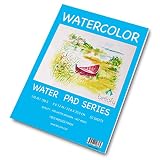 Bellofy 50 Sheet Watercolor Paper Pad - 130 IB / 190 GSM Weight - 9x12 in Size - Cold Press Paper - Water Painting Art Notebook Pad