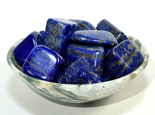 5pcs Natural Blue Lapis Lazuli w/ Pyrite Cabochon Pebbles Polished Gemstone Crystal Mineral Specimen Cabs - Afghanistan