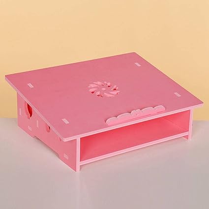 Amazon ノートパソコンスタンド 人間工学デザイン 机上台 デスクトップ収納ボックス 収納 便利 木製モニター台 ピンク 38x27cm 15x11inch Qiao0142 モニタアーム スタンド 通販
