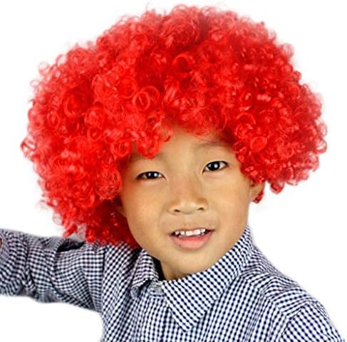 ♥Jaysis♥ Party Disco Funny Afro Clown Hair Football Fan-Kids Afro Masquerade Hair Wig
