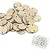 YuQi 100PCS Wooden Round Discs with 2 Hole, Unfinished Blank Wood Slices Circles for DIY Crafts Ornaments & Reminder Calendar Tags & Home Decor-1.2 inch
