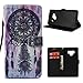 Galaxy Note 9 Case, Samsung Galaxy Note 9 Wallet Case, Mavis's Diary Premium PU Leather Wallet 3D Cute Design Purple Totem Wind Chimes Painted Pattern Floral Flip Folio Case with Soft TPU Inner Cover