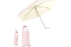 BAODINI Travel Small Mini Sun Umbrella with Case Lightweight with Aluminum Frame Compact Size UV Protection Purse Umbrella for Kids & Women
