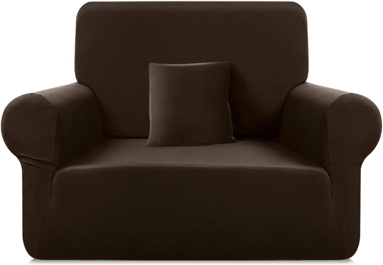 TAOCOCO Stretch Water Resistance One-Piece Armchair Slipcover, Couch Cover for One-Seat Furniture Protector with 1pc Pillowcase, Polyester-Spandex Fabric Slipcover (Armchair 32"-47'') (Lead Grey): Kitchen & Dining