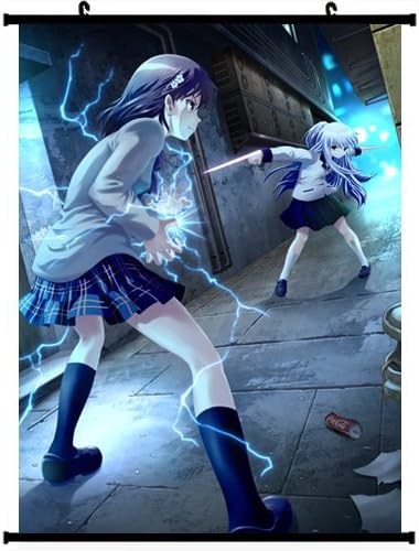 Angel Beats! Anime Wall Scroll Poster Misaka Mikoto Tachibana Kanade(35''47'') Support Customized