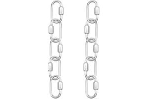 OOTDAY Chain Link, 1.5 inch Quick Link, 10 Pack Locking Carabiner, Portable Chain Connector, Metal Heavy Duty Carabiner for Hanging Keys, Dog Leash, Fence Gate, Capming