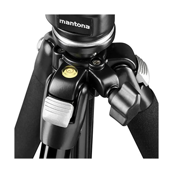 Mantona Basic Scout Makro Fotostativ, Kamerastativ bis 153cm, ideal für Makro durch umkehrbare + 2. kurze Mittelsäule… – Bild 4