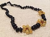 Baltic Amber 12.5 Inch Teething Necklace for Babies (Black Cherry) Raw Unpolished - Baby, Infant, and Toddler. Drooling & Teething Pain (1 Pack)