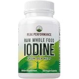 Raw Whole Food Iodine from Organic Kelp (Ascophyllum Nodosum) by Peak Performance. Thyroid Support Supplement. Great Metaboli