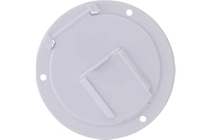Dumble Round Electric Cable Hatch for 50 Amp RV Electric Cord – RV Camper Electric Cord Cover, White