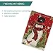 AVOIN Snowman with Buffalo Plaid Scarf Garden Flag Vertical Double Sized, Winter Holiday Christmas Burlap Yard Outdoor Decoration 12.5 x 18 Inch