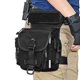 Reebow Gear Military Tactical Drop Leg Bag Tool Fanny Thigh Pack Pouch Motorcycle Thermite Versipack Black (Misc.)