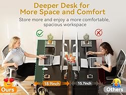 ODK 48 Inch Computer Desk with 8 Fabric