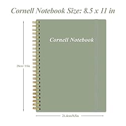 A4 Cornell Notes Notebook - 8.5" x 11" College