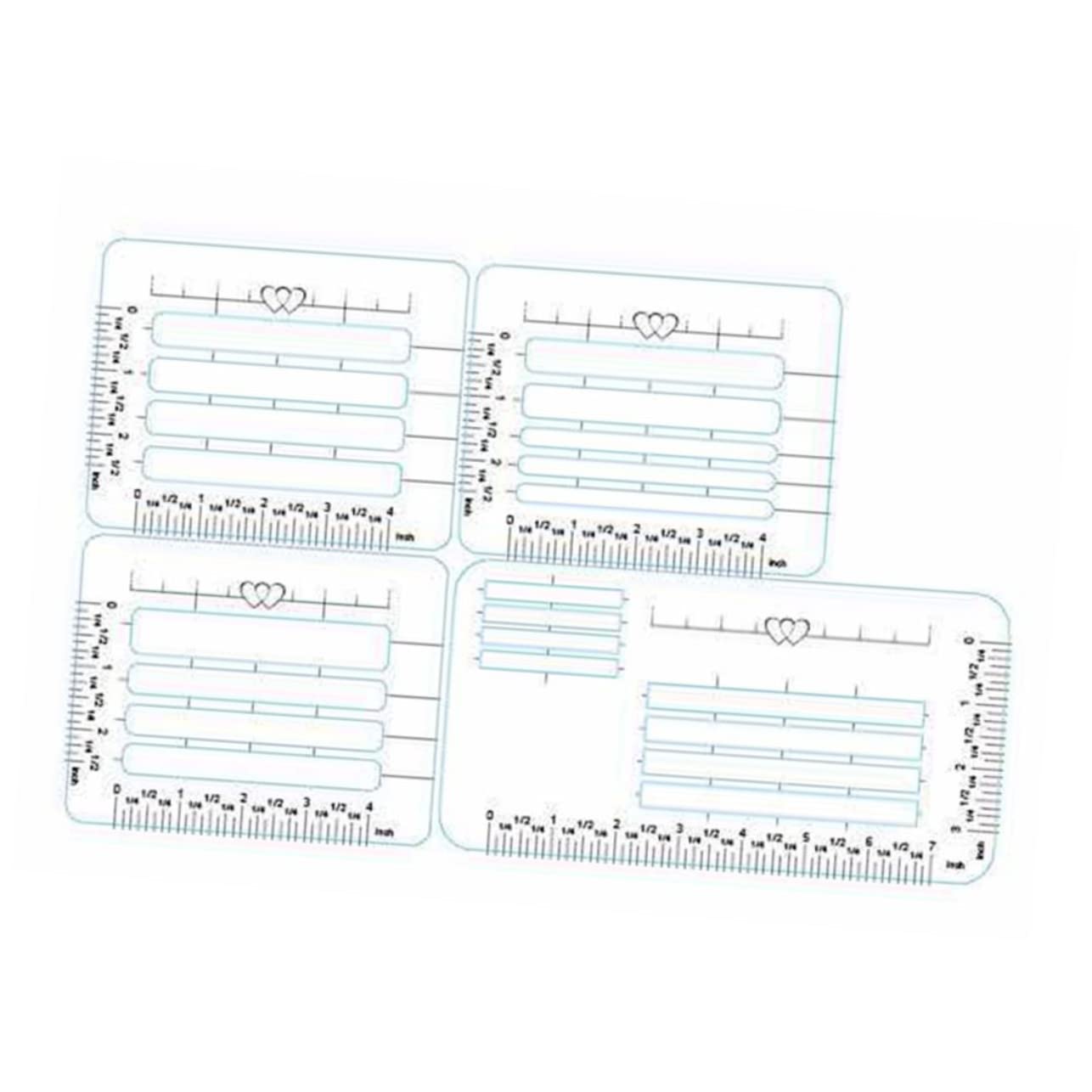 Lurrose 4pcs Envelope Address Template Envelope Addressing Stencil Plastic Addressing Guide Envelope Addressing Guide Lettering Straight Writing Ruler Guide for Greeting Cards Invitations Envelope